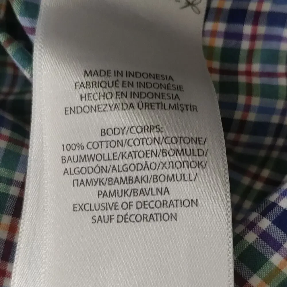 Ralph Lauren Plaid Button Front Shirt Size M (10-12) kid